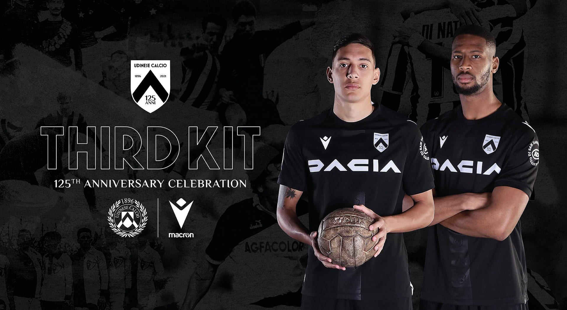 Udinese, the third jersey is an homage to 125 years of history